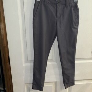 Under Armour Boys Size YS Child Dark Grey Baseball Pants EUC